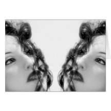 Vacante doble - autorretrato tarjeta