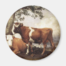 Vacas del alfarero imán de frigorifico