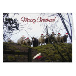 Vacas en la invitación de la fiesta de Navidad de  Felicitación