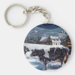 VACAS: NAVIDAD: NIEVE: ARTE: HOLTEIN LLAVEROS