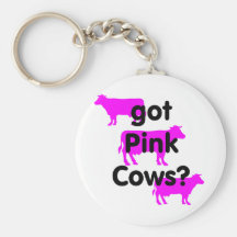 Vacas rosadas conseguidas llaveros personalizados