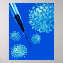 Vacuna de la gripe, ilustraciones conceptuales del posters