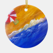 Vago de la playa adornos de navidad