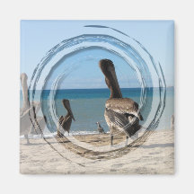 Vagos de la playa del pelícano imanes para frigoríficos