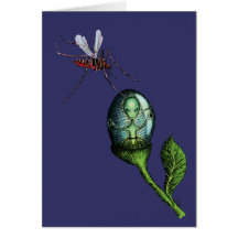Vaina extranjera de la flor tarjetón
