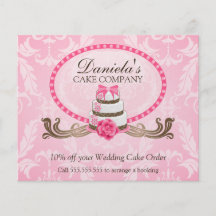 Vale del descuento de la torta flyer personalizado