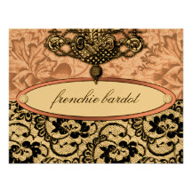 Vale del gabinete de señora de 311 Frenchie metáli Invitación