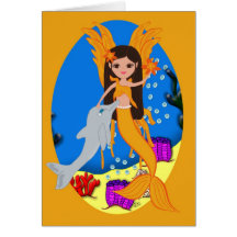 Valencia el Merfaery y el delfín carda Felicitacion