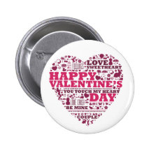 Valentine's day heart boton 