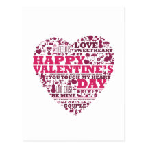 Valentine's day heart tarjeta postal