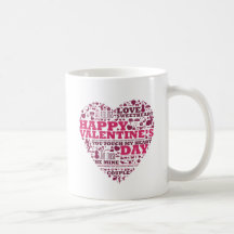 Valentine's day heart tazas