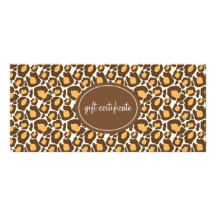 Vales del estilo del boutique del estampado leopar tarjetas publicitarias a todo color
