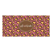 Vales del estilo del boutique del estampado leopar lona personalizada
