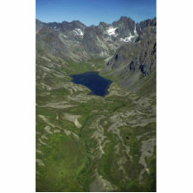 Valle y lago de la montaña esculturas fotográficas
