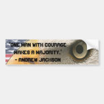 VALOR de la CITA de ANDREW JACKSON con el OJO de E Etiqueta De Parachoque