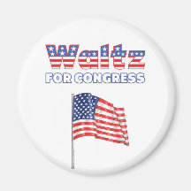Vals para la bandera americana patriótica del cong imán de nevera