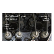 Válvulas del motor diesel plantillas de tarjeta de negocio