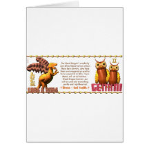 Valxart 1964 2024 géminis de madera del zodiaco de felicitaciones