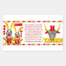 Valxart 1987 2047 tauro del zodiaco de FireRabbit Etiqueta