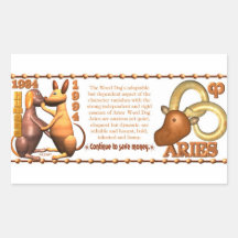 Valxart 1994 2054 aries del zodiaco de WoodDog Rectangular Altavoz