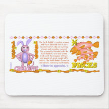 Valxart 1999 1939 2059 zodiacos EarthRabbit Piscis Alfombrillas De Ratón