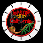 Valxart bien de vida del reloj de California del p reloj de pared
