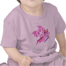 ValxArt que vuela el cerdo rosado con el biberón Camiseta