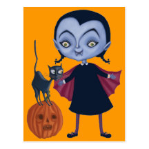 Vampiro de Halloween Postal