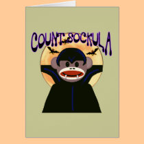 Vampiro del mono del calcetín tarjetas