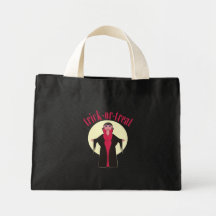 Vampiro del truco o de la invitación bolsas lienzo