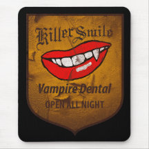 Vampiro dental alfombrillas de ratón