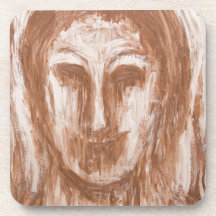 Vampiro femenino en la sepia (retrato del monstruo posavasos de bebidas