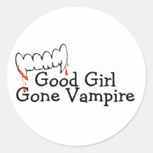 Vampiro ido buen chica pegatinas redondas