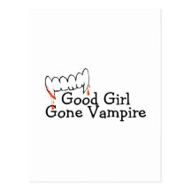 Vampiro ido buen chica tarjetas postales