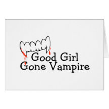 Vampiro ido buen chica tarjetón
