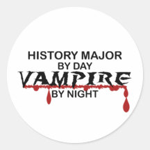 Vampiro importante de la historia por noche pegatina redonda