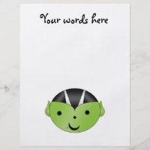 Vampiro verde lindo tarjetas informativas