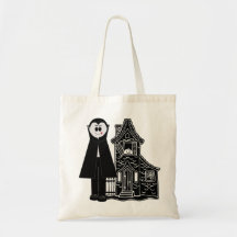 Vampiro y casa encantada bolsa de mano