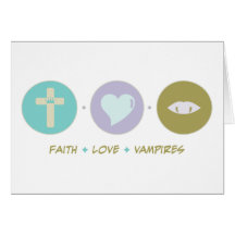 Vampiros del amor de la fe tarjeton