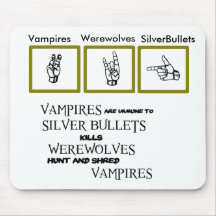 Vampiros, hombres lobos, balas de plata Mousepad