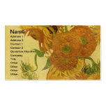 Van Gogh: Bella arte del vintage de los girasoles  Tarjeta De Visita