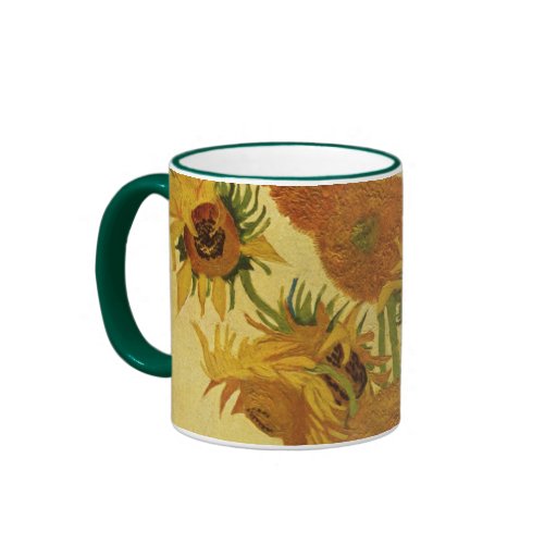 Van Gogh: Bella arte del vintage de los girasoles  Tazas