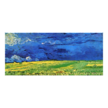 Van Gogh; Campo de trigo debajo del cielo nublado Comunicado Personalizado