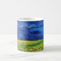 Van Gogh; Campo de trigo debajo del cielo nublado Taza