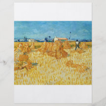 Van Gogh; Cosecha en Provence Tarjeton