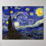 Van Gogh el poster de la noche estrellada