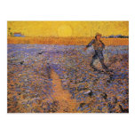 Van Gogh, el sembrador, arte del impresionismo del Postal