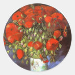 Van Gogh: Florero con las amapolas rojas Pegatinas