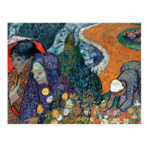 Van Gogh - memoria del jardín en Etten Postales