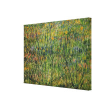 Van Gogh; Pasto en la floración, impresionismo del Lona Envuelta Para Galerías